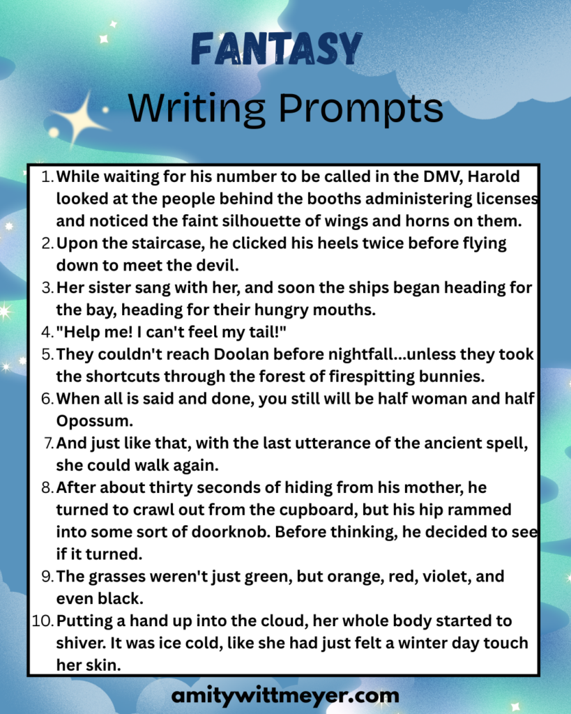 Best Fantasy Writing Prompts to Ignite Imagination - Amity Wittmeyer