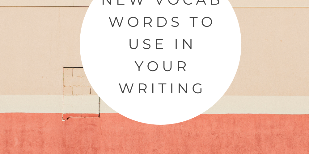The Best Vocab Words to Use in Your Novel