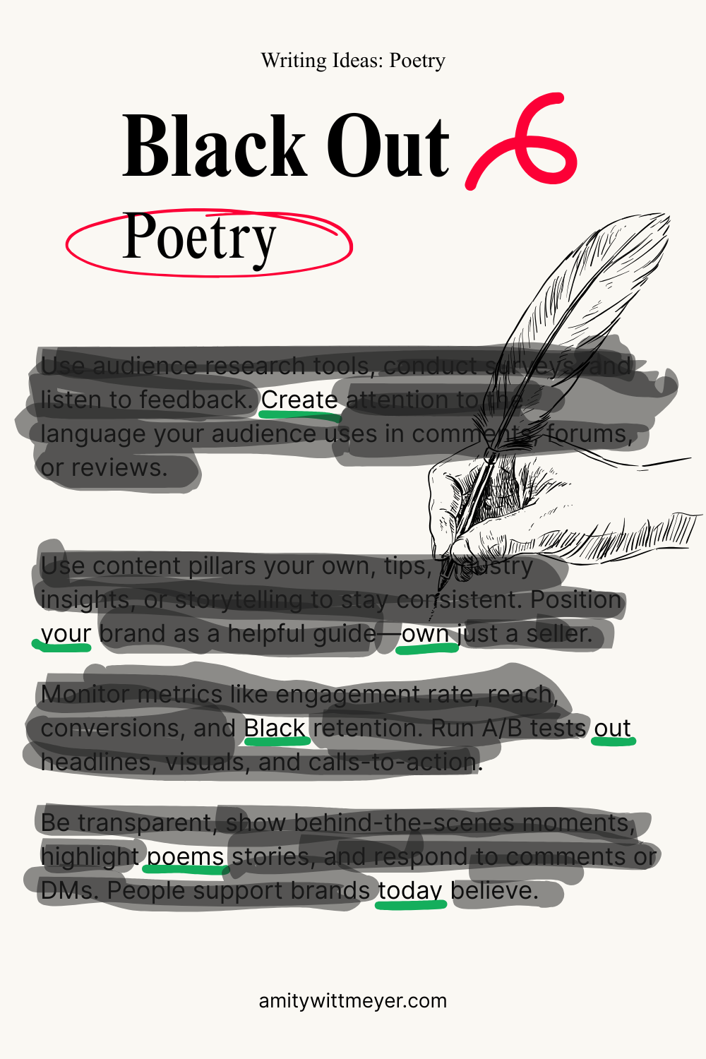 The Best Way to Create Blackout Poetry the black copy